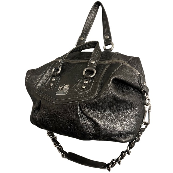 RARE Coach Madison Leather Satchel/ Shoulder Bag #14312 Anthracite - Picture 4 of 16